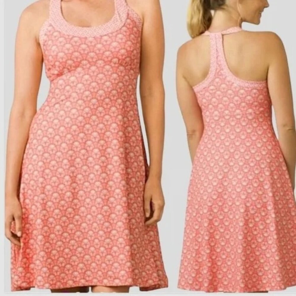 Prana Summer Cali Dress Racer Back Built In Bra Stretch Small Athleisure Outdoor